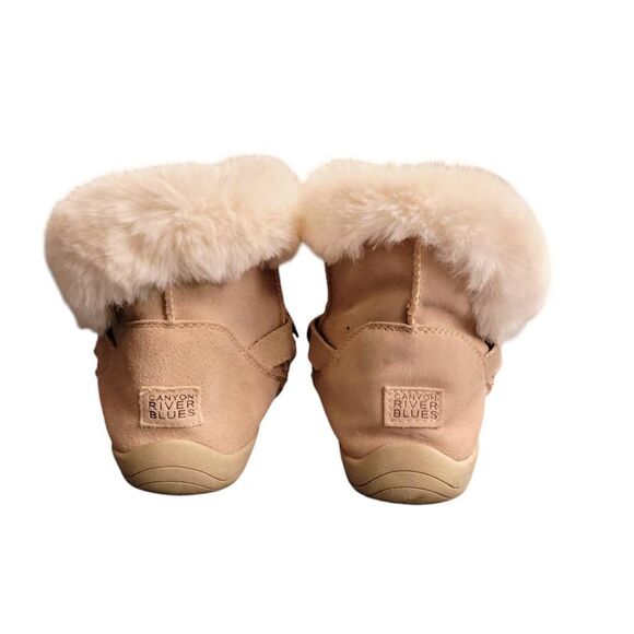 Canyon River Blues Neutral Tan Seude Rhinestone Studs Soft Comfy Winter Booties - Picture 6 of 15